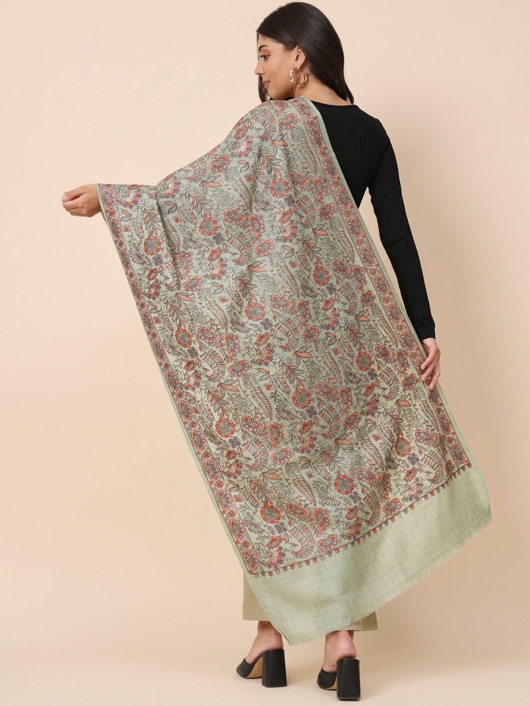 Dhiyona PA Embroidered Woolen Shawl