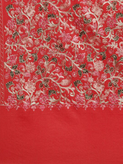 Dhiyona PA Floral Embroidered Pure Woollen Shawl