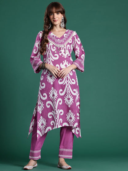 Ethnic Motifs Printed Regular Kurta with Trousers