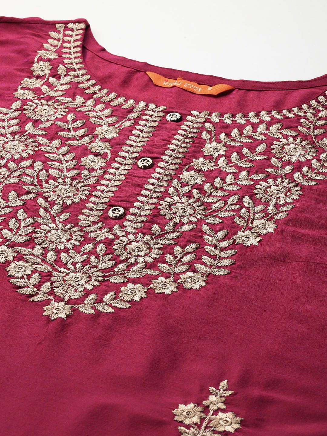 Ethnic Motifs Embroidered Kurta with Trousers & With Dupatta