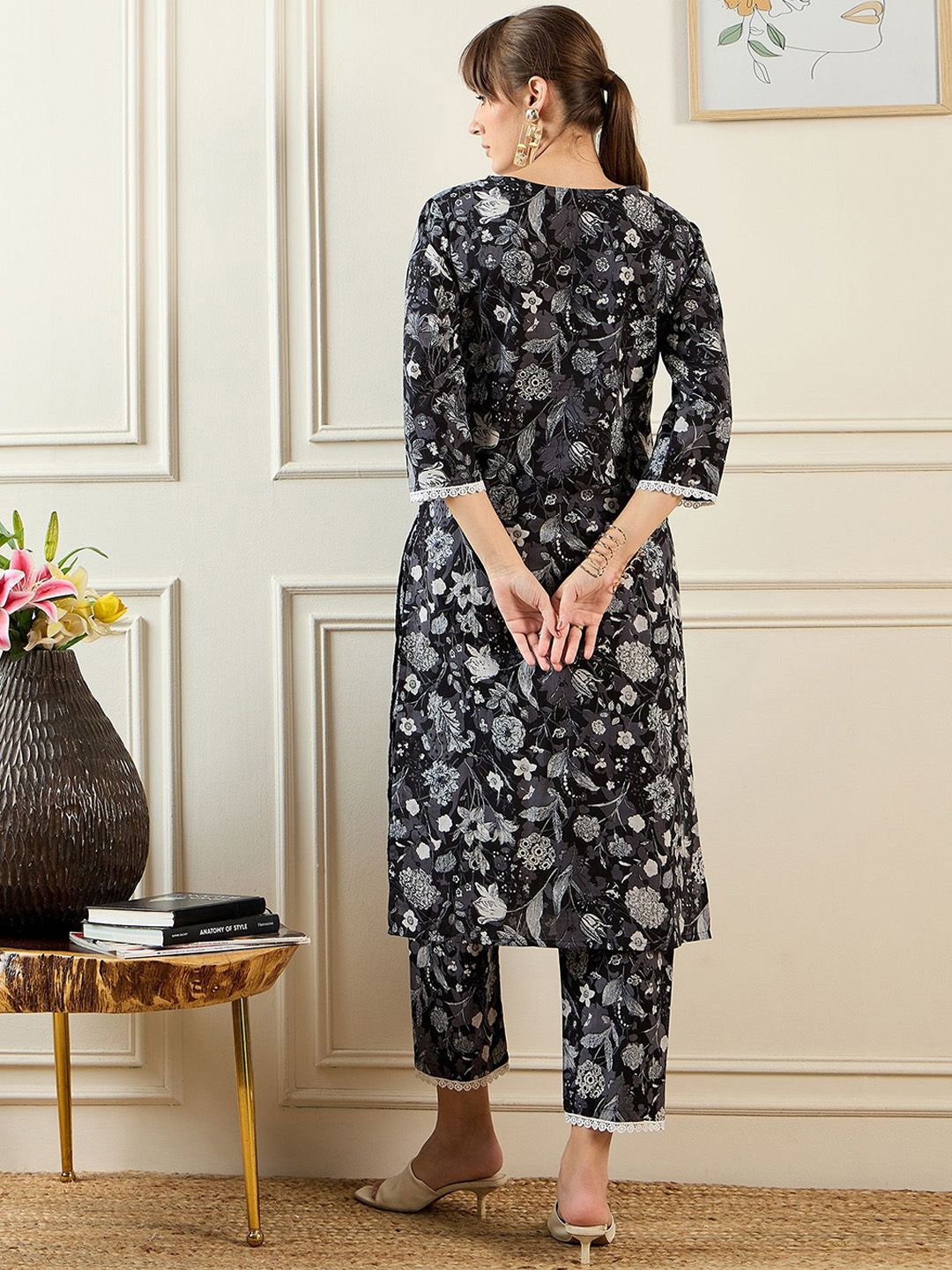 Dhiyona IE Printed Tunic & Trousers Co-Ords Set