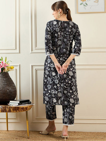 Dhiyona IE Printed Tunic & Trousers Co-Ords Set