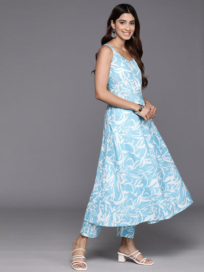 Dhiyona VA Women'sFloral Printed Pure Cotton Kurta with Trousers & Dupatta