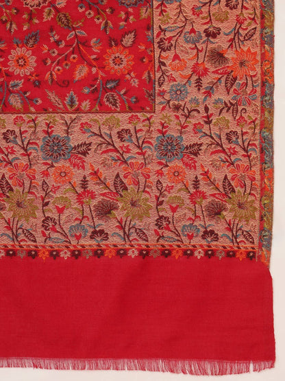 Dhiyona PA Meher Floral Woven Design Kani Woolen Shawl