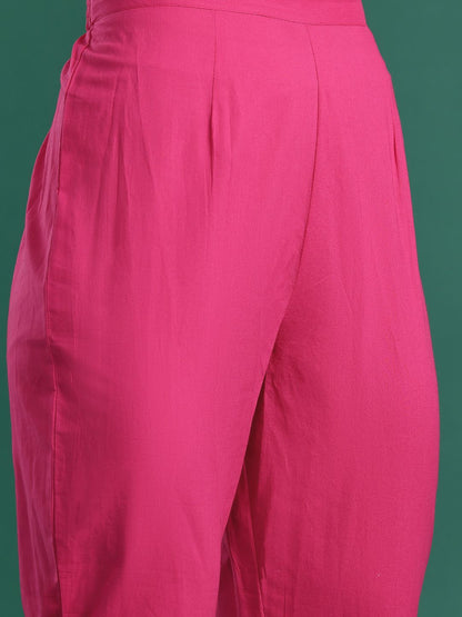 Ethnic Motifs Printed Pure Cotton Kurta with Trousers