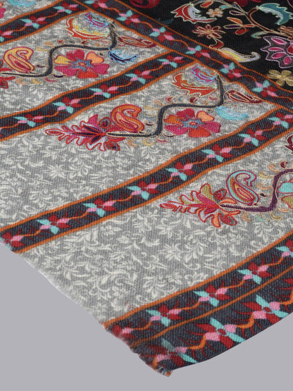 Dhiyona PA Women Black & Blue Kalamkari Printed Shawl