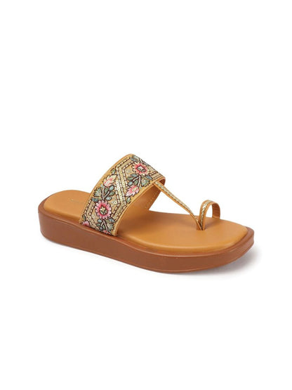 Dhiyona AK Women Embellished Ethnic Open Toe Flats
