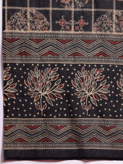 Dhiyona IE Floral Printed Pure Cotton Kurta With Trousers & Dupatta