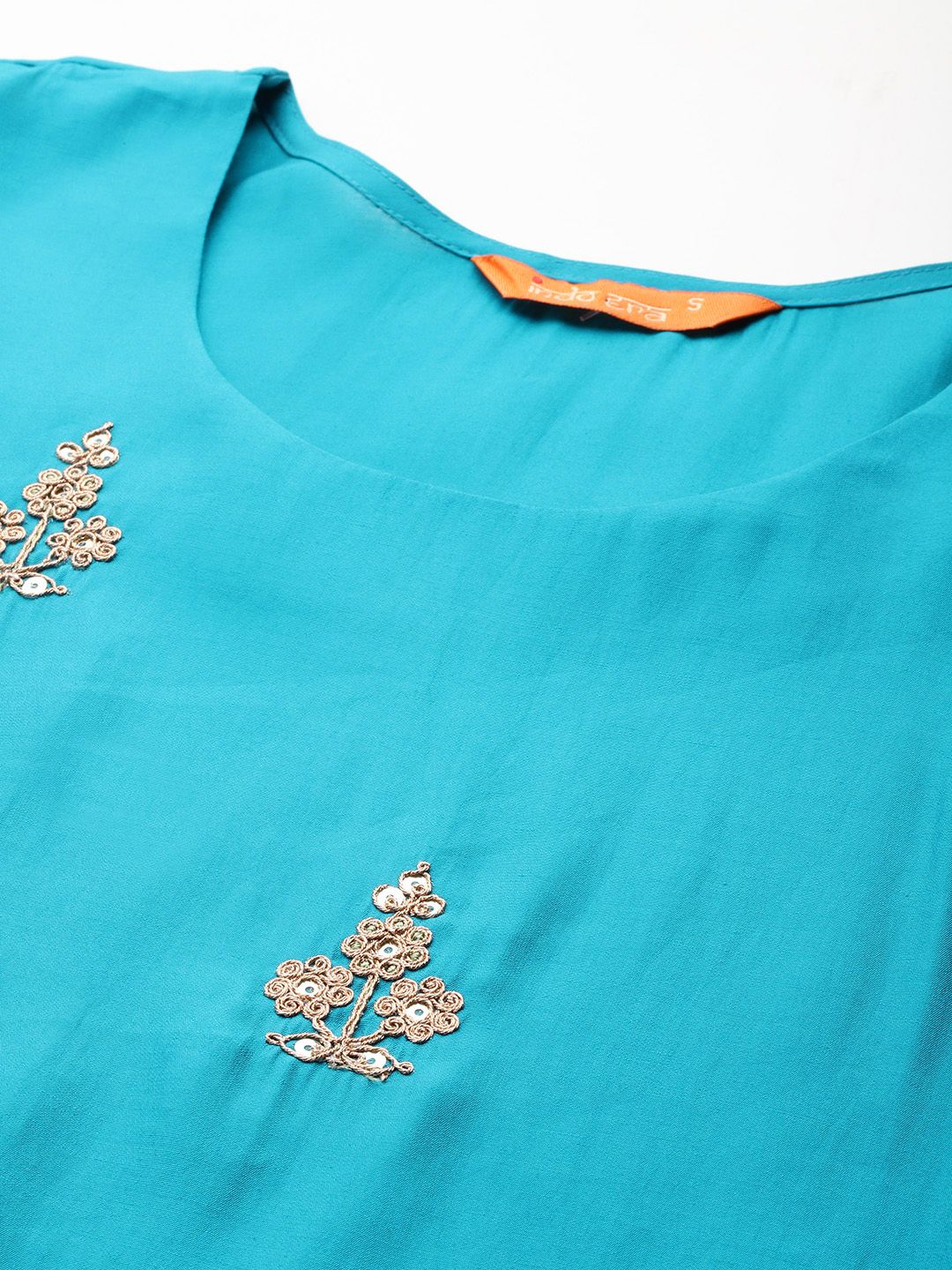 Ethnic Motifs Embroidered Sequinned Kurta With Trousers & Dupatta