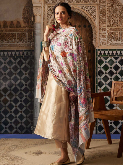 Dhiyona PA Women Floral Embroidered Shawl