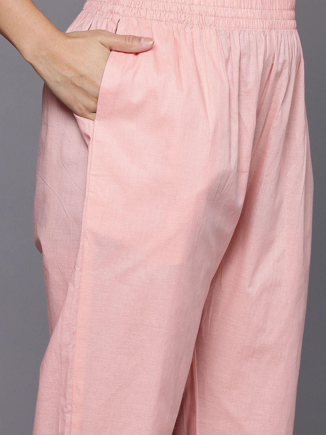 Dhiyona VA Women's Floral Embroidered Chikankari Pure Cotton Kurta with Trousers & Dupatta