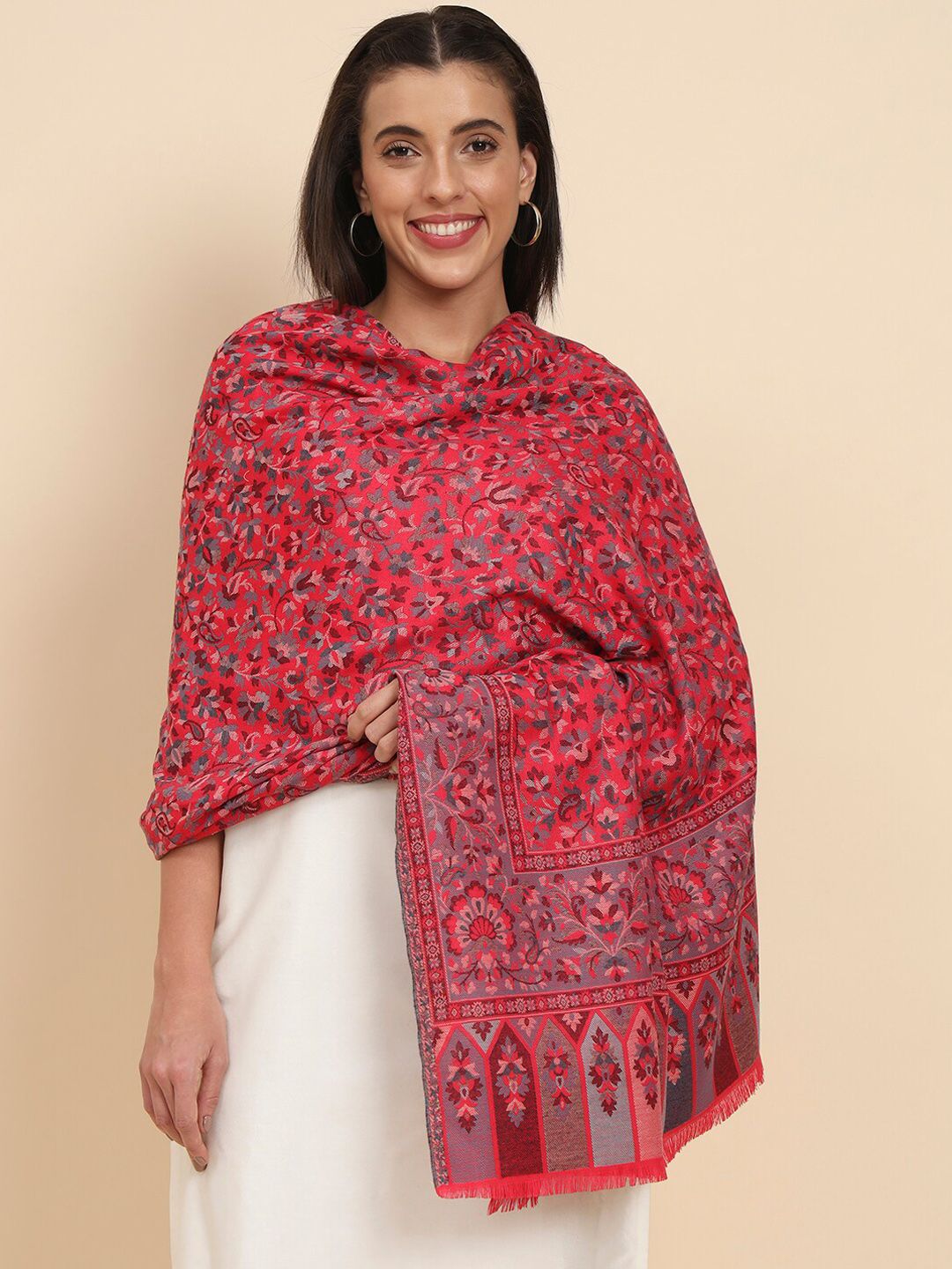 Dhiyona PA Floral Woven Design Shawl