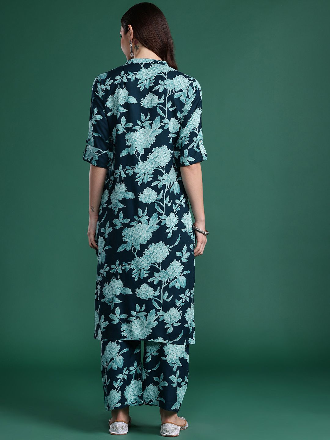 Dhiyona IE Floral Printed Kurta with Palazzos