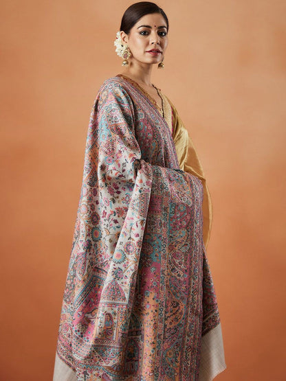Dhiyona PA Chandrika Kaani Floral Woven Design Shawl
