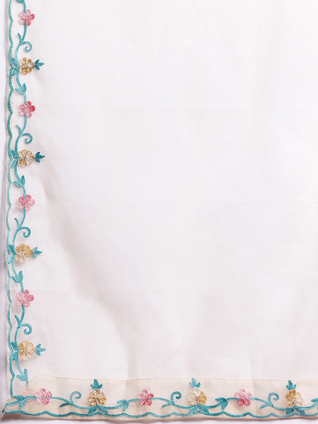 Dhiyona IE Floral Aari Work Embroidered Kurta with Trousers & Dupatta
