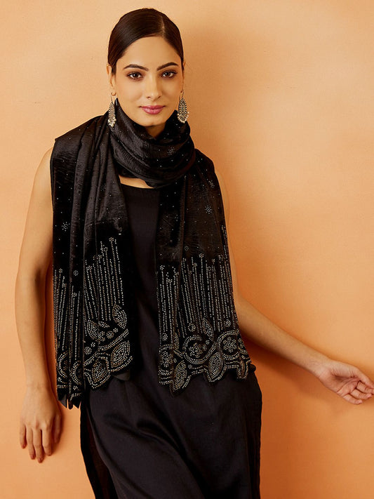 Dhiyona PA Women Paisley Velvet Shawl