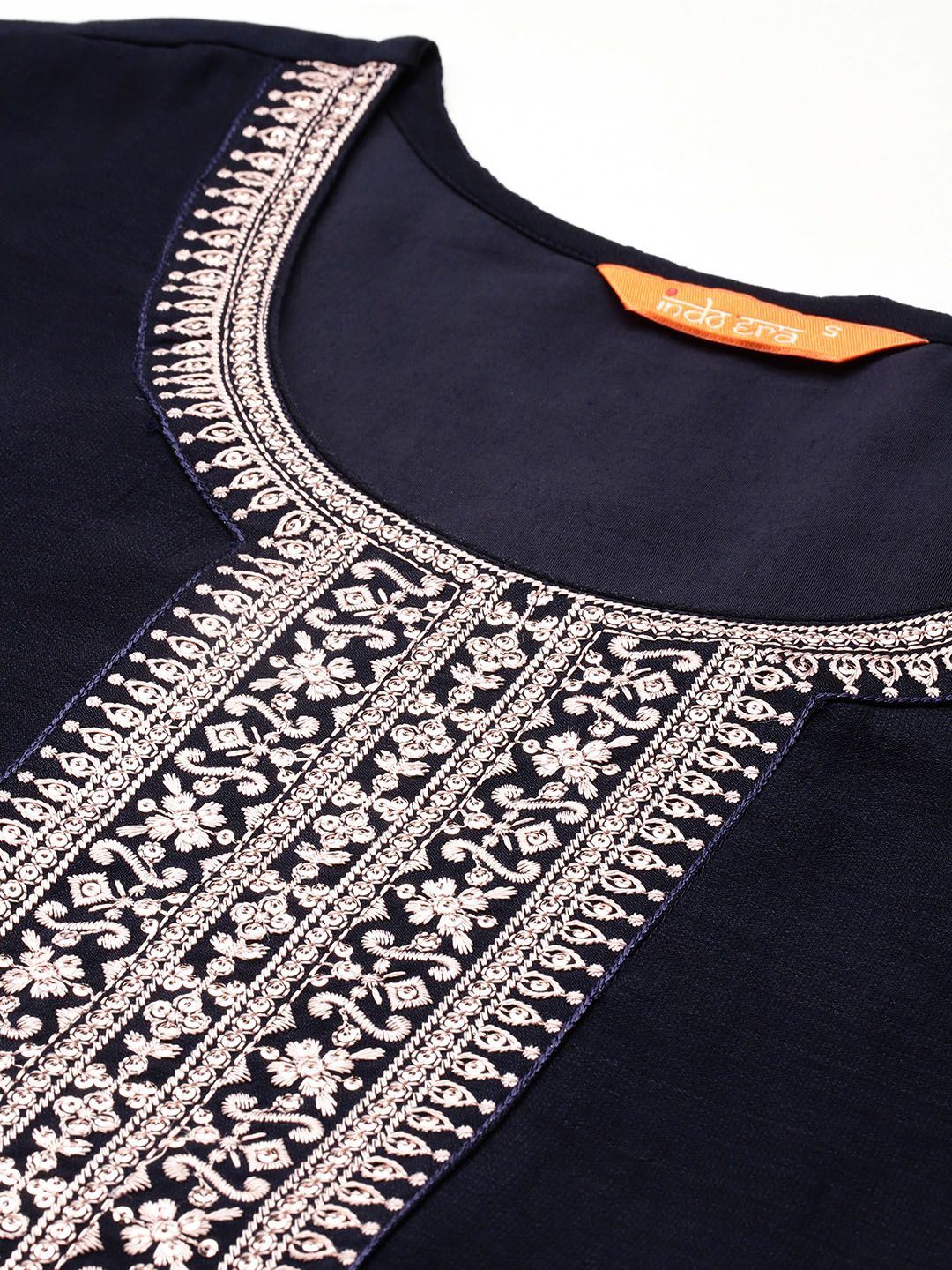 Ethnic Motifs Embroidered Regular Sequinned Kurta with Trousers & Dupatta