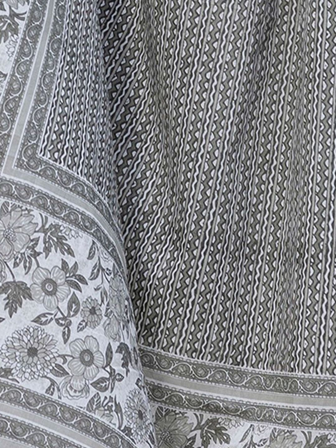 Dhiyona IE Floral Printed Square Neck Pure Cotton Straight Kurta With Trousers & Dupatta
