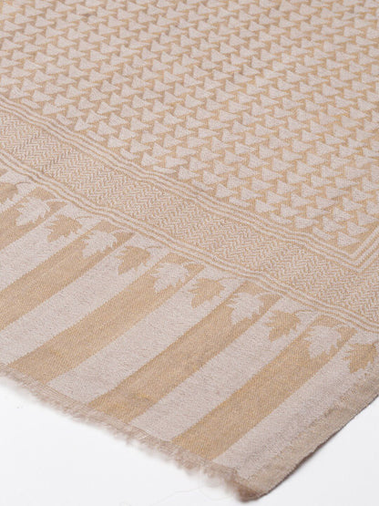 Dhiyona PA Women Beige Colored Woven Design Pashmina Shawl