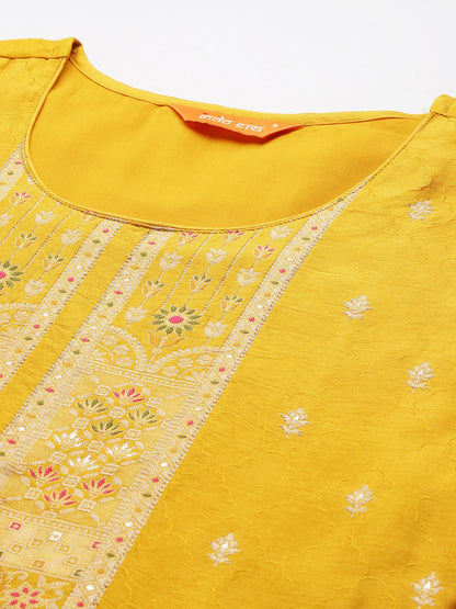 Ethnic Motifs Regular Kurta with Trousers & Dupatta