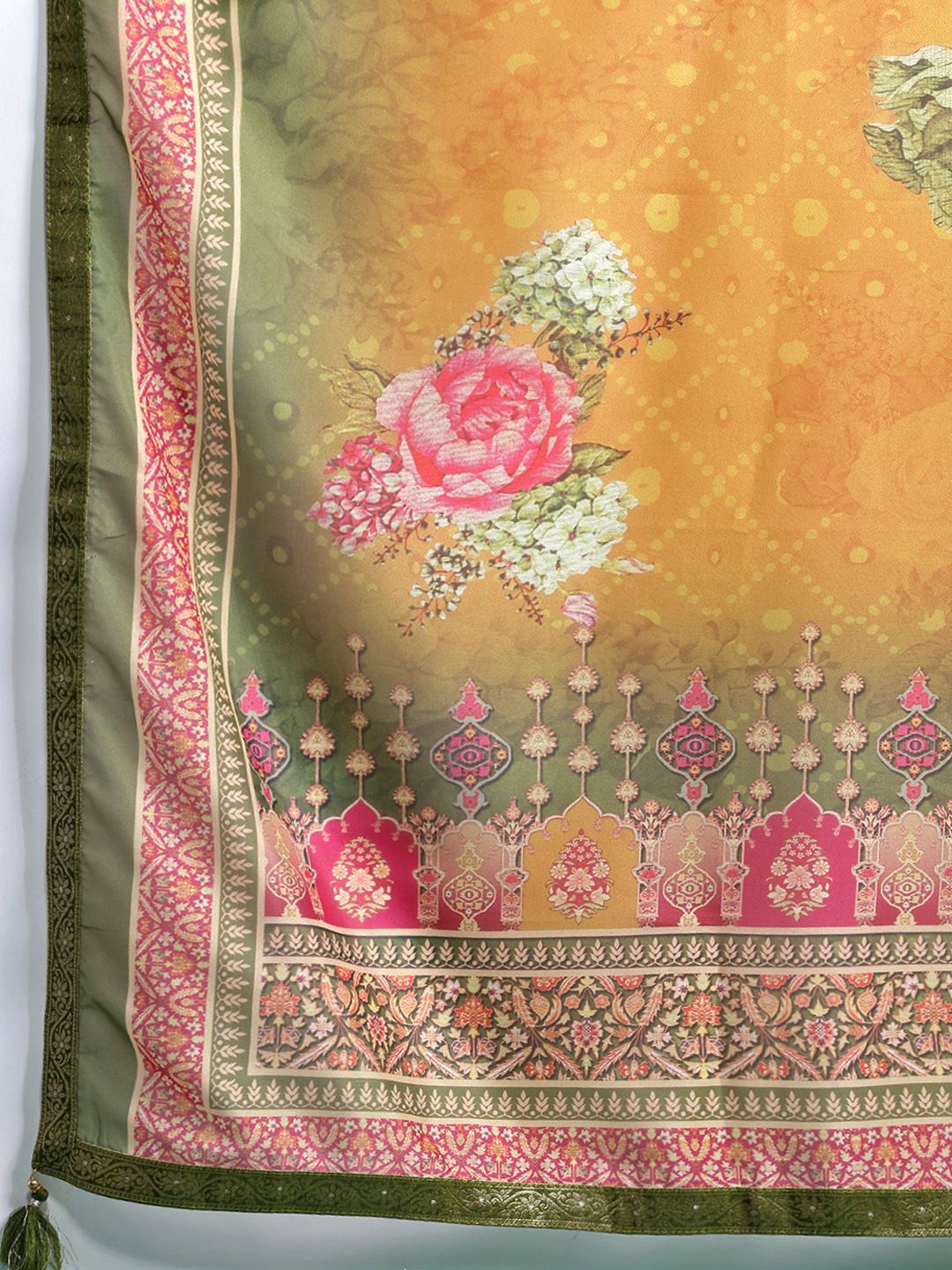 Ethnic Motifs Woven Design Kurta with Trousers & Dupatta