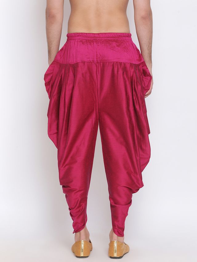 Men's Frushia Silk Blend Straight Dhoti
