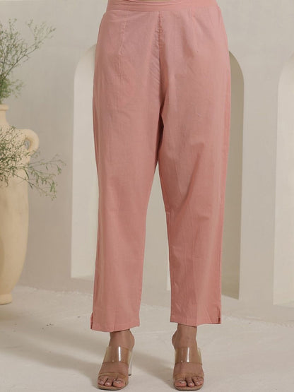 Women Ethnic Motifs Embroidered Cotton Kurta with Trousers & Dupatta