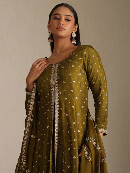 Dhiyona SO Women's Women Ethnic Motifs Printed Anarkali Kurta with Palazzo & Dupatta