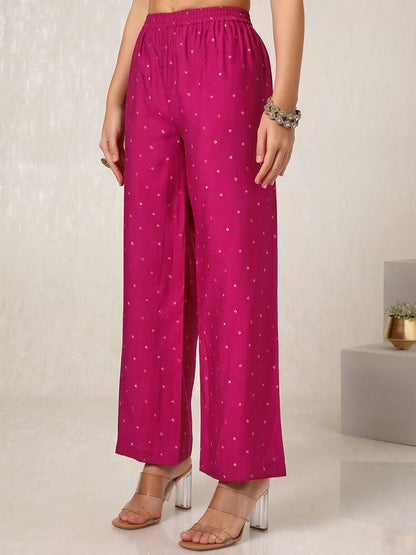 Dhiyona SO Women's Geometric Printed Straight Kurta with Palazzos & Dupatta