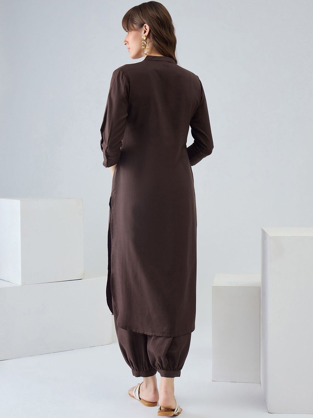 Women Regular Pure Cotton Kurta with Harem Pants