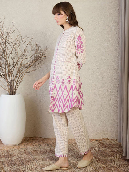 Dhiyona IE Printed Tunic With Trousers Co-Ords