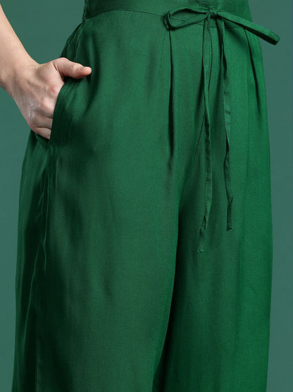 Dhiyona IE Women Printed Beads and Stones Kurta with Palazzos
