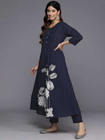Dhiyona VA Women'sFloral Printed Kurta with Trousers & Dupatta