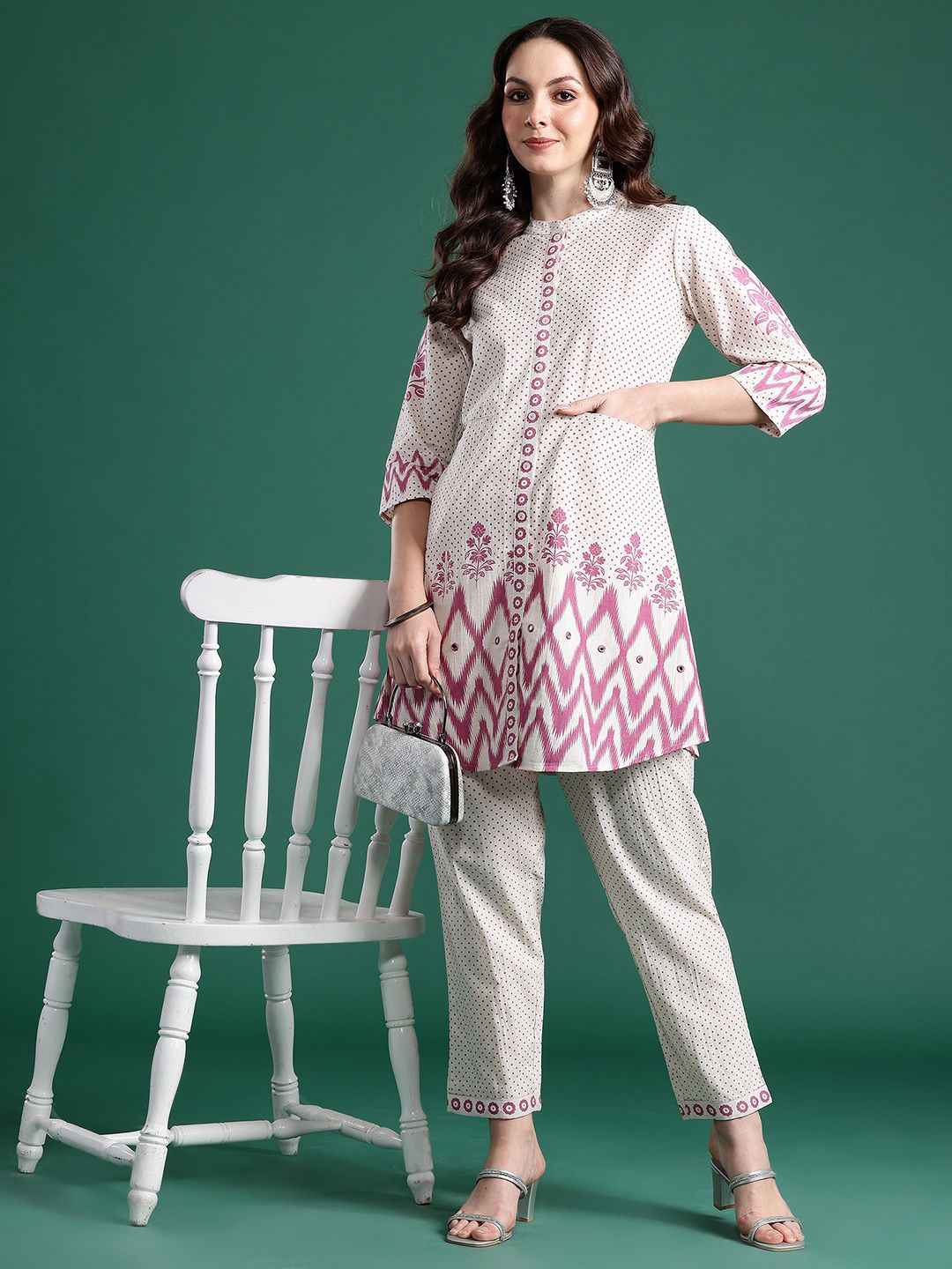 Printed Regular Kurta with Trousers