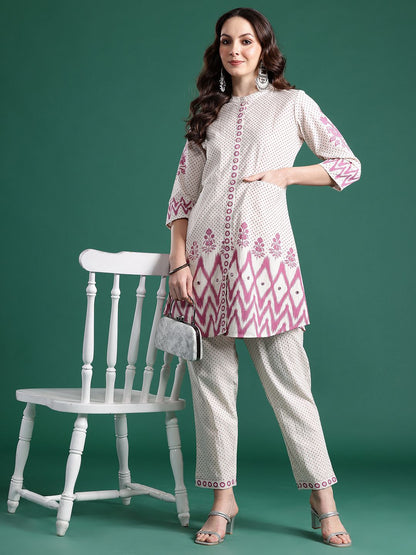 Printed Regular Kurta with Trousers