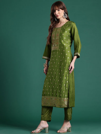 Dhiyona IE Ethnic Motifs Kurta with Trousers & Dupatta