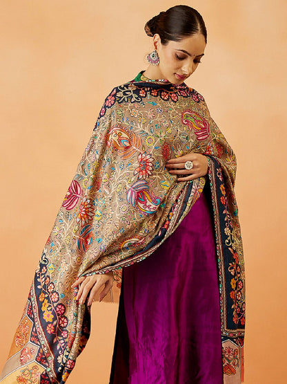 Dhiyona PA Women Floral Embroidered Shawl