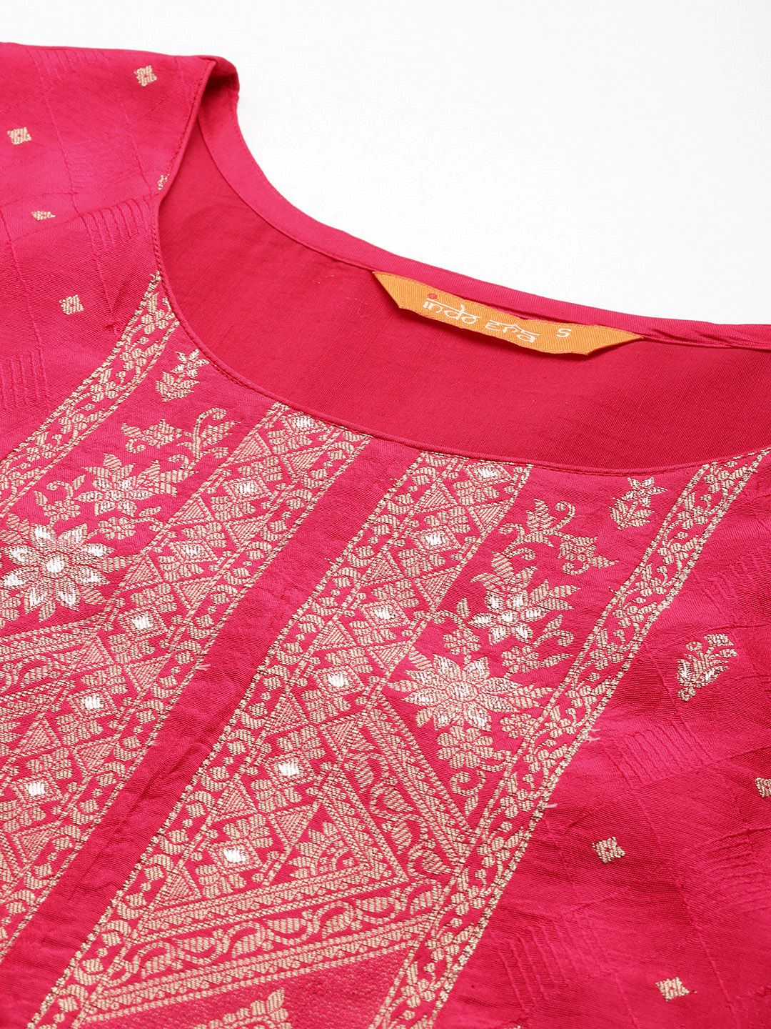 Ethnic Motifs Woven Design Zari Kurta with Trousers & With Dupatta