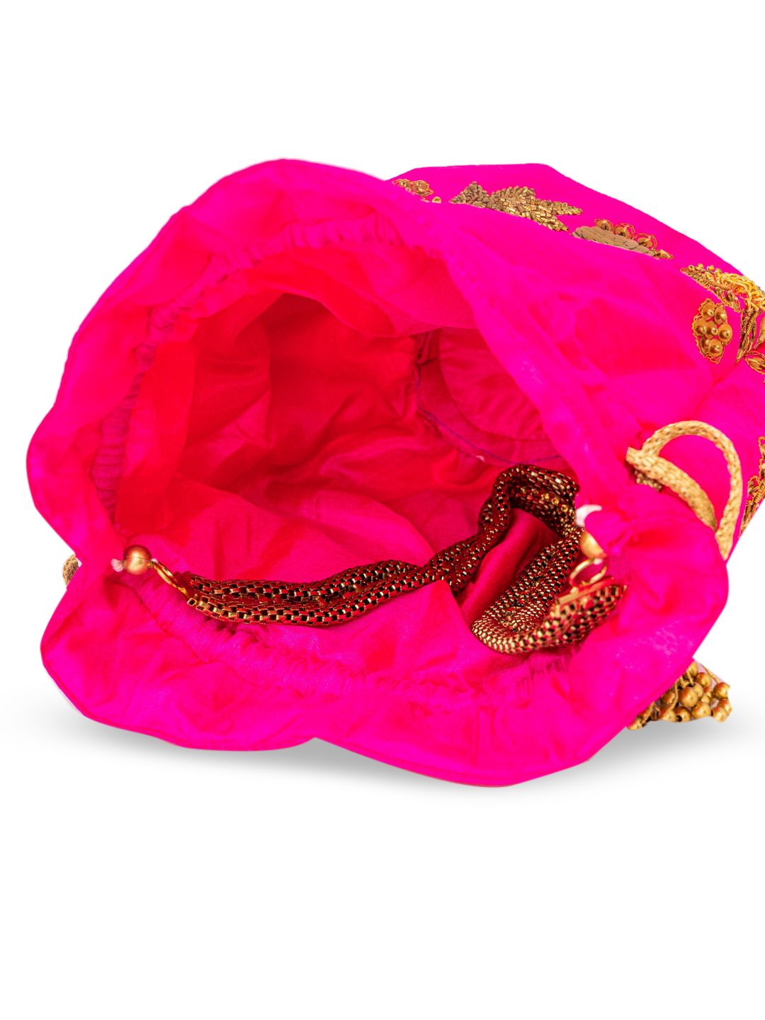 Dhiyona NR Pink Embroidered Potli Clutch
