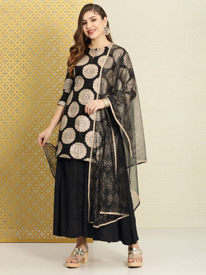 Dhiyona PD Women Women Jashn Ethnic Motifs Kurta & Palazzos With Dupatta