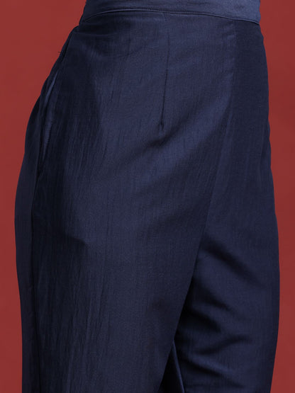 Dhiyona IE Yoke Design Thread Work Kurta With Trousers & Dupatta
