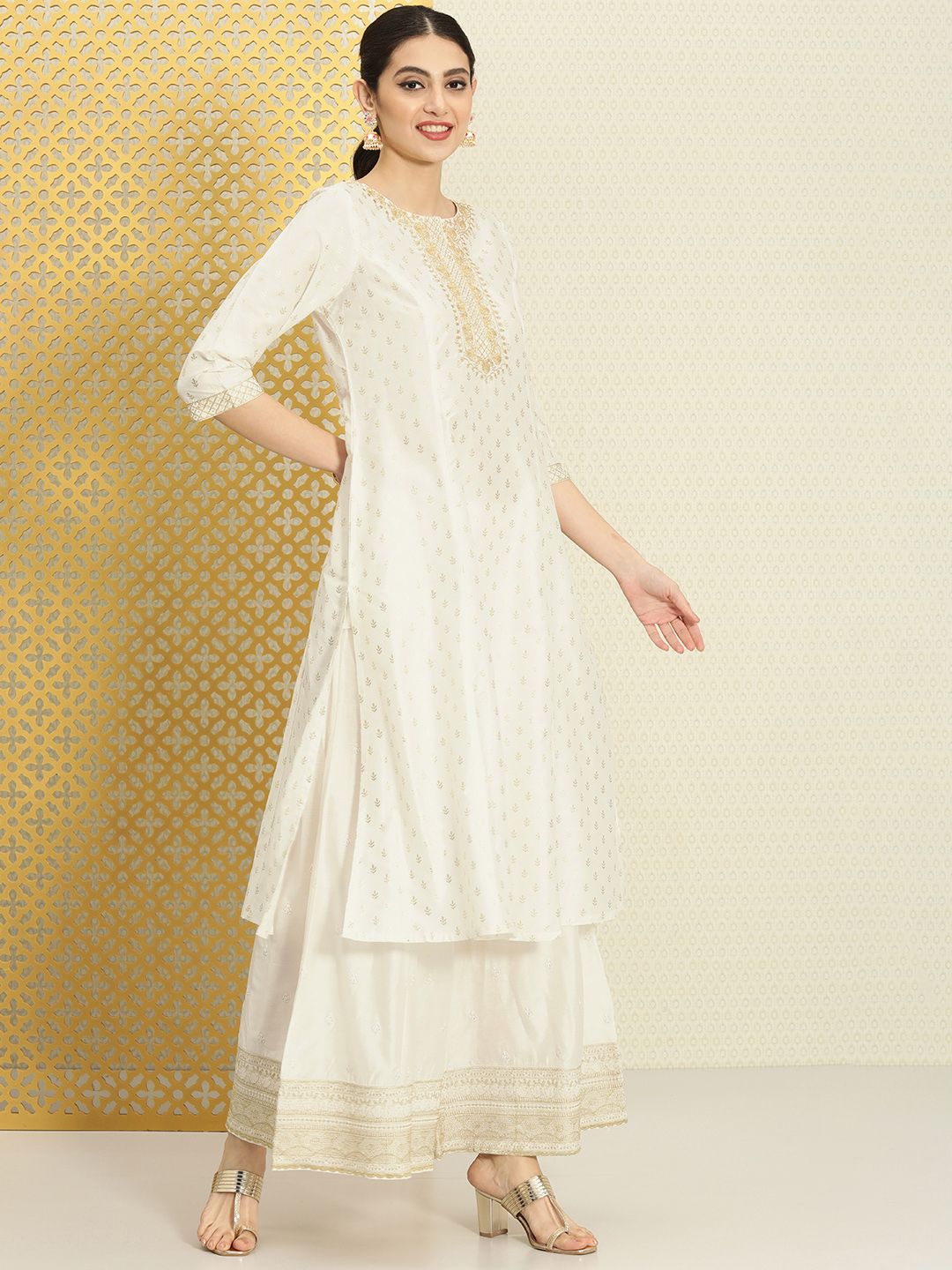 Dhiyona PD Women Women Ethnic Motifs Jashn Kurta with Palazzos & With Dupatta