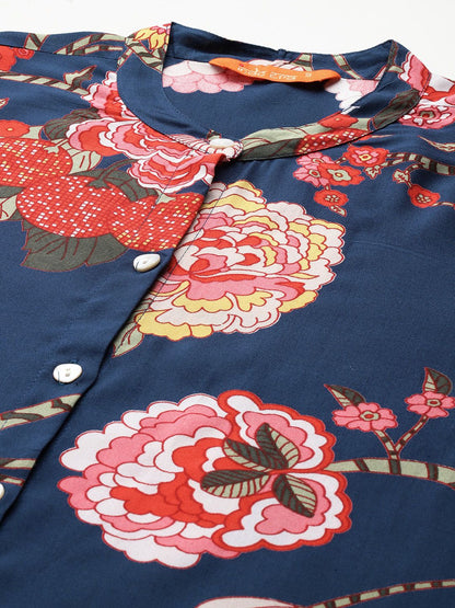 Women Floral Printed Regular Kurta with Palazzos