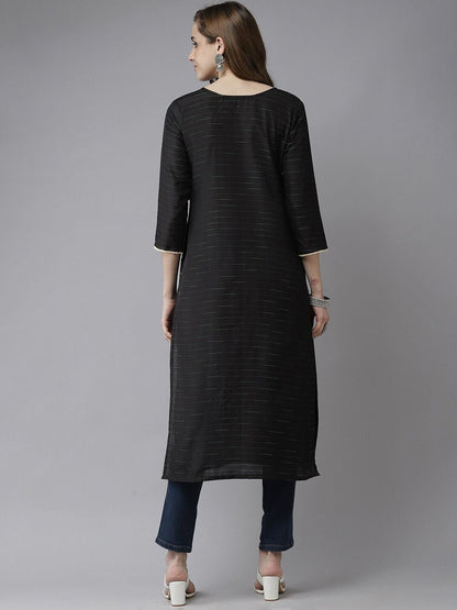 Dhiyona IE Women Ethnic Motifs Embroidered Straight Kurta
