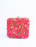 Dhiyona NR Peach-Coloured & Cream-Coloured Embroidered Box Clutch