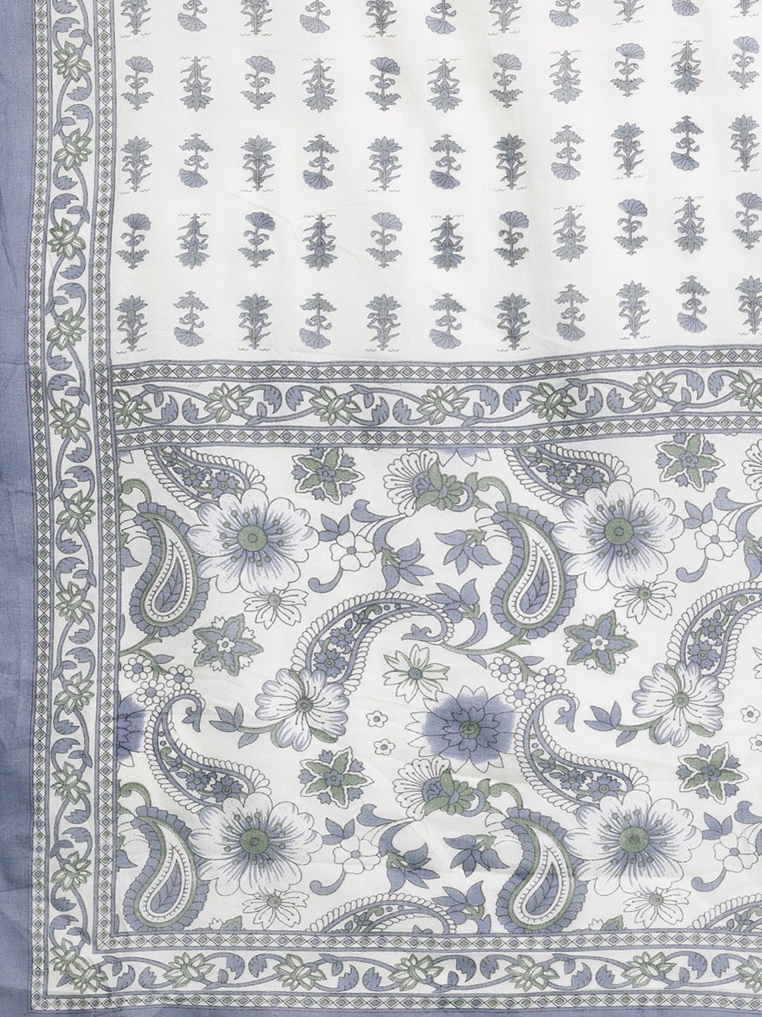 Ethnic Motifs Printed Panelled Pure Cotton Kurta with Trousers & Dupatta