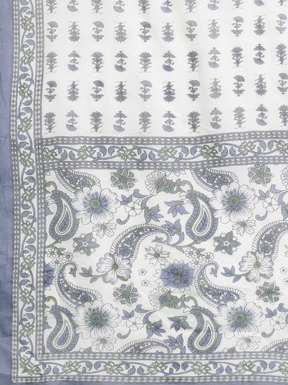 Ethnic Motifs Printed Panelled Pure Cotton Kurta with Trousers & Dupatta