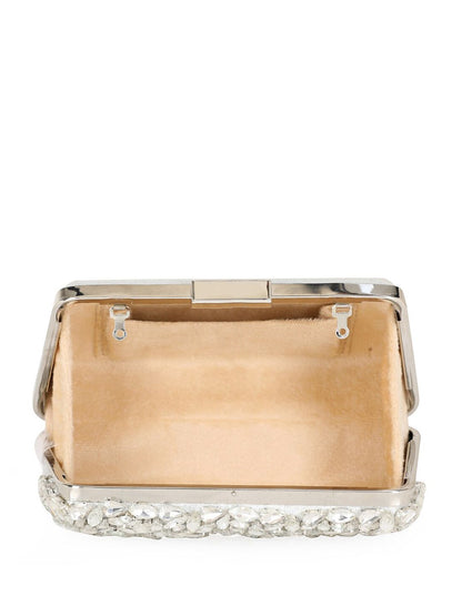 Dhiyona NR Embroidered Embellished Feather Box Clutch