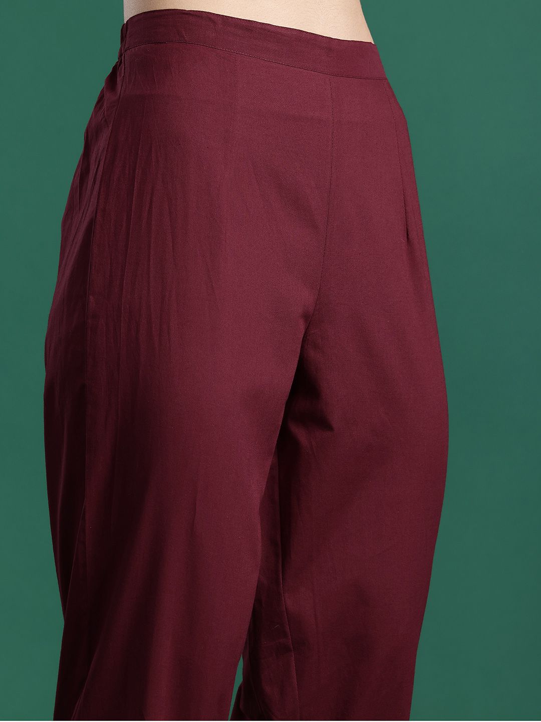 Floral Printed Pure Cotton Kurta with Trousers & Dupatta