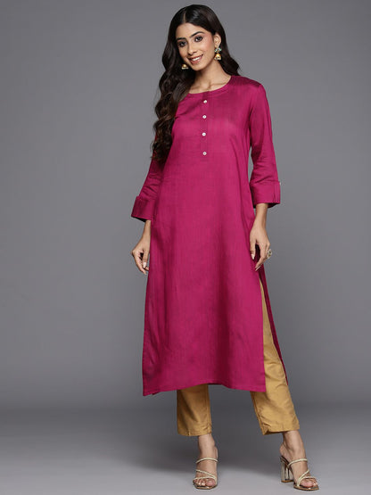 Dhiyona IE Women Solid Raw Silk Kurta